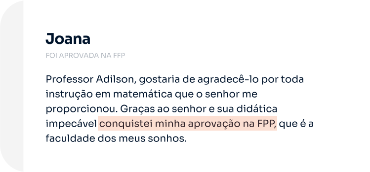 Avaliação de Joana