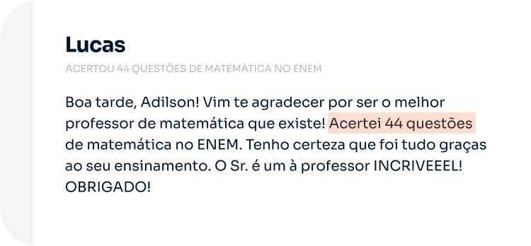 Avaliação de Lucas