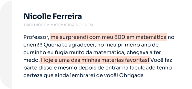 Avaliação de Nicolle Ferreira