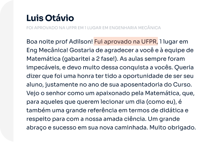 Avaliação de Luis Otávio