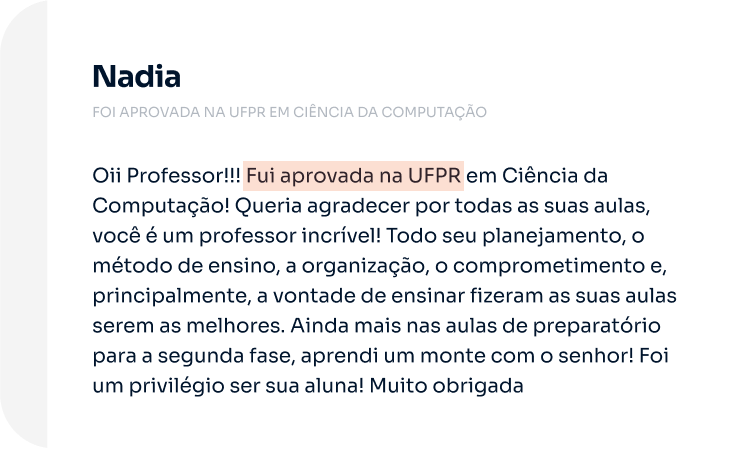 Avaliação de Nadia